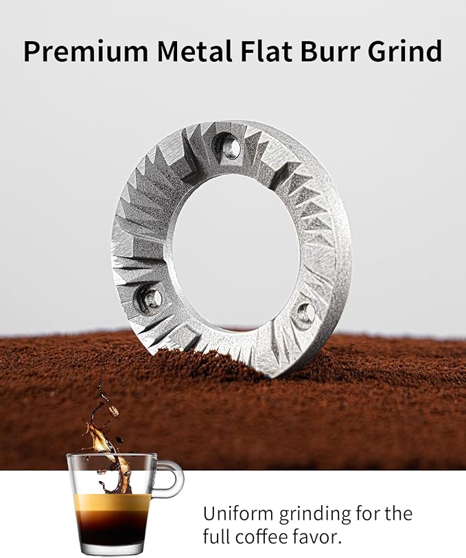 SHARDOR Electric Burr Coffee Bean Grinder for Home Use, 40 Grind Settings with 50-Second Adjustable Timer, One-Touch Espresso Grinder, Black