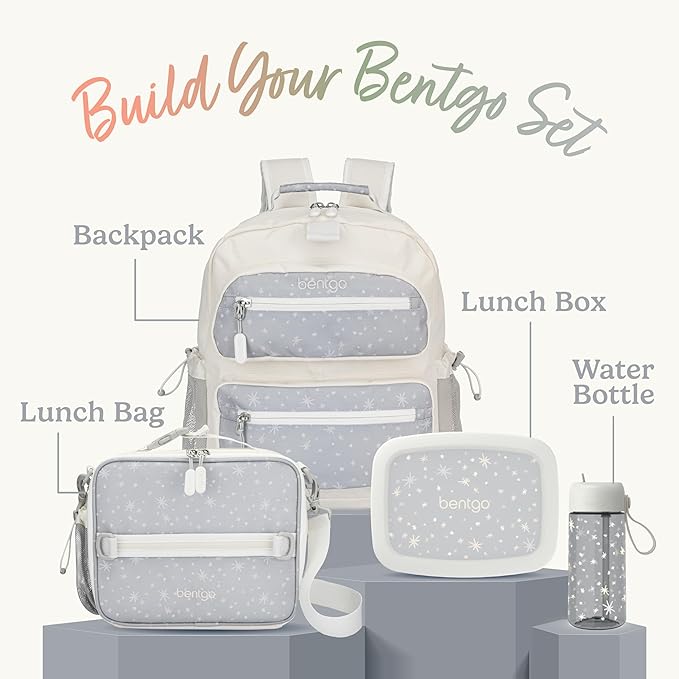 Bentgo Kids 5-Compartment Leak-Proof Bento-Style Lunch Box (Whimsy & Wonder Collection) - Ideal for Ages 3-7, Drop-Proof & Durable, Dishwasher Safe, & PFAS & BPA-Free Materials (Starry Sprinkle)