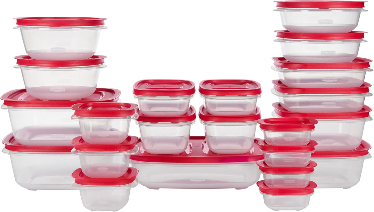 Rubbermaid EasyStore Containers, 44-Piece Set, Food Storage Containers, Food Storage Containers with Lids