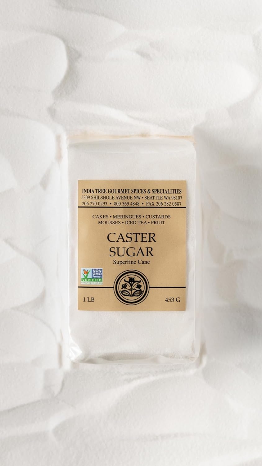 India Tree Superfine Caster Sugar, 1.75 lb | NonGMO, Gluten-Free Premium Baking & Dessert Cane Sugar