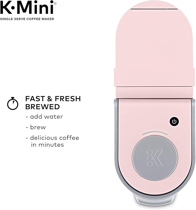 Keurig K-Mini Single Serve K-Cup Pod Coffee Maker, 6 to 12oz Brew size, with Cord Storage, Perfect for Small Spaces, Dusty Rose