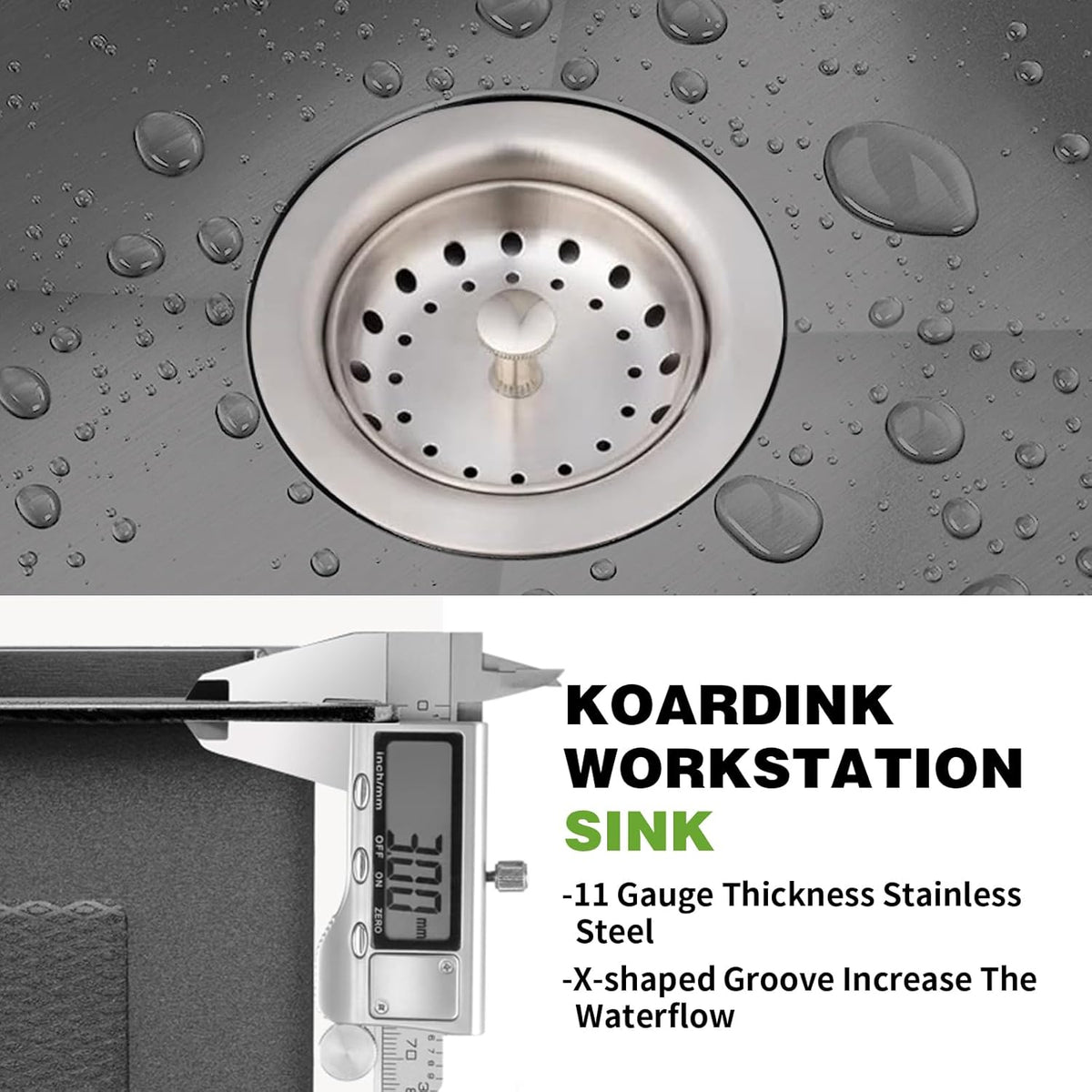 Black Kitchen And Bar Sink, 15x17 Inch Stainless Steel Drop In Kitchen Sink Modern Single Bowl Topmount Bar Sink Combo-Silicon Mat,Drain Strainer Set Compatibility With Various Kitchen & Bar Style