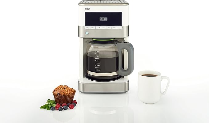 Braun KF6050WH BrewSense Drip Coffee Maker, White