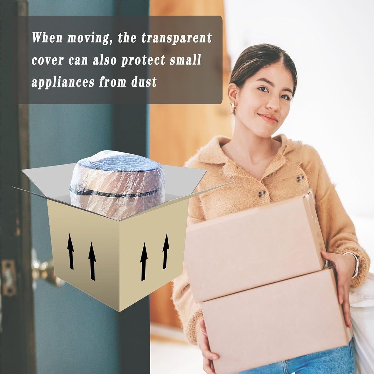 STAYWILD 30 PCS Kitchen Small Appliance Dust Covers,Disposable Thickened Plastic Cover for Air Fryer,Blender,Coffee Maker,Pressure Cooker & Slow Cooker