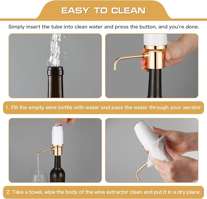 Electric Wine Aerator Pourer with Stopper, Automatic Wine Bottle Dispenser Machine with USB Rechargeable and Multi-Smart Wine Decanter, Best Wine Gifts for Wine Lovers