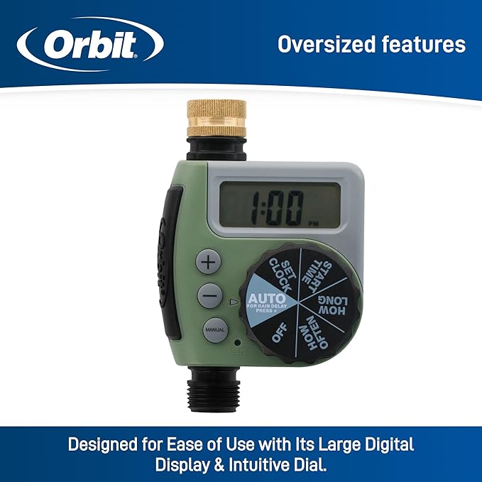 Orbit 62056 One Outlet Single-Dial Hose Faucet Timer (Pack of 3)