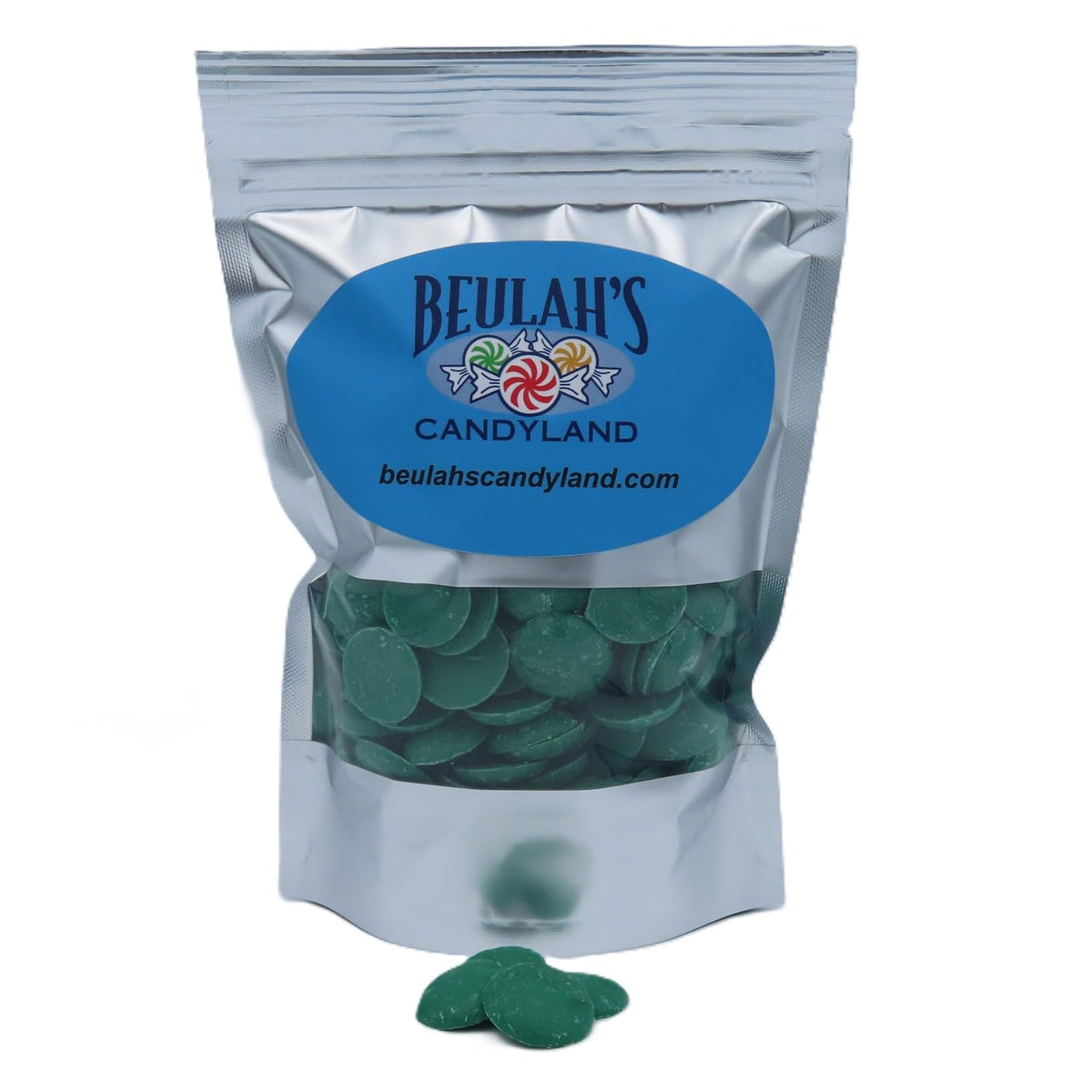 MERCKENS Coating Wafers, Dark Green Melting Chocolate, 1 Pound Package