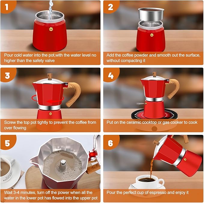 12 Cup Aluminum Espresso Stovetop Moka Pot Express Coffee Maker Percolator Italian Classic Mocha Coffee Machine for Italian and Cuban Cafe Brewing for Home & Camping 600ml 20oz
