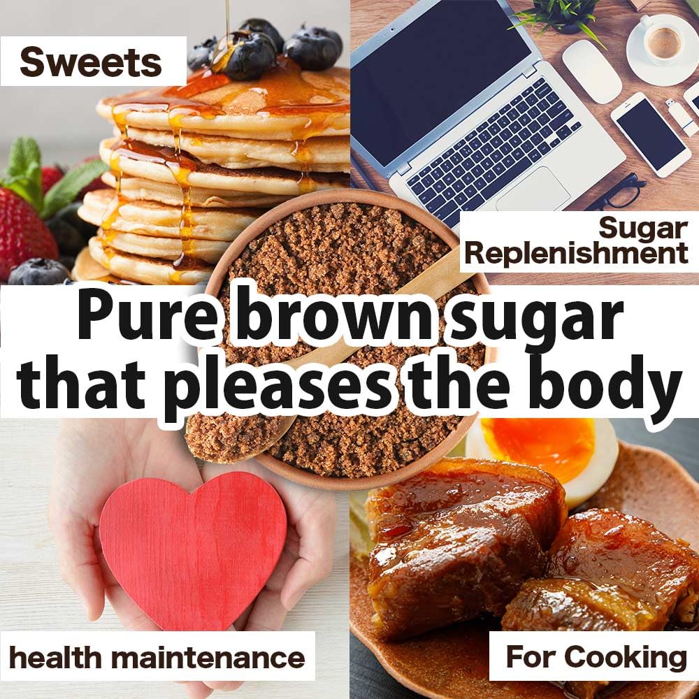Brown Sugar Powder, Made in Japan,Only Sugarcane, Clean Eating, Rich in minerals,Vitamin B,Rich in iron,Low GI sweetener,Gluten Free,Okinawa,Natural,Japanese food,Pack of 1,10oz(300g)