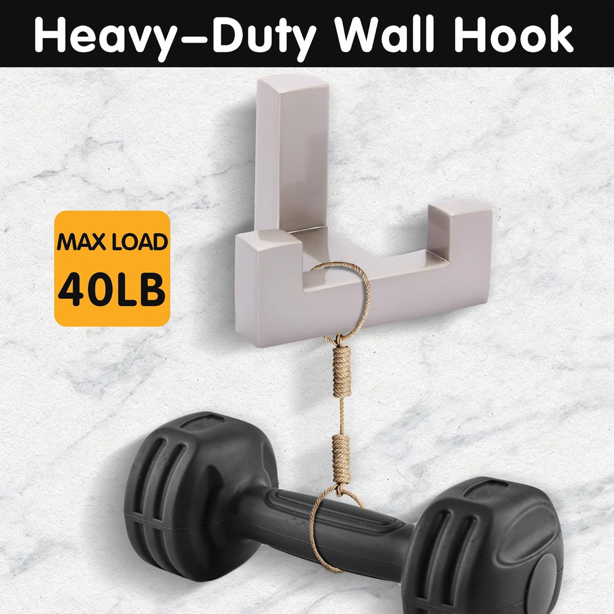 5 Pack Heavy Duty Coat Hook Wall Mount with Screw Retro Double Coat Hook Utility Hook for Coats, Scarves, Bags, Towels, Keys, Hats, Mugs (Dark Sliver)
