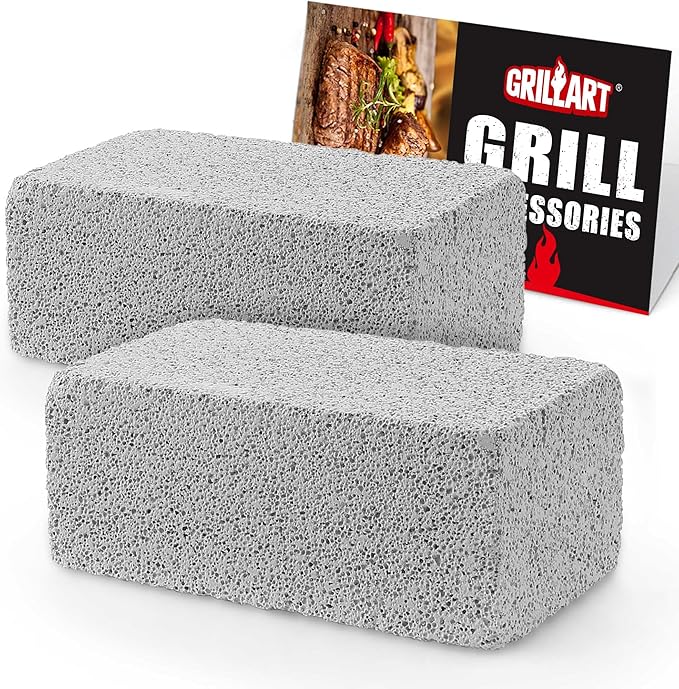 GRILLART Griddle Cleaning Kit for Blackstone, Flat Top Grill Cleaning Stone 2 PCS