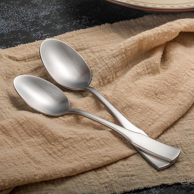 Alata Kate Satin 20-Piece Silverware Set,Service for 4,Stainless Steel Flatware Set,Matte Satin Polished Cutlery Set,Dishwasher Safe
