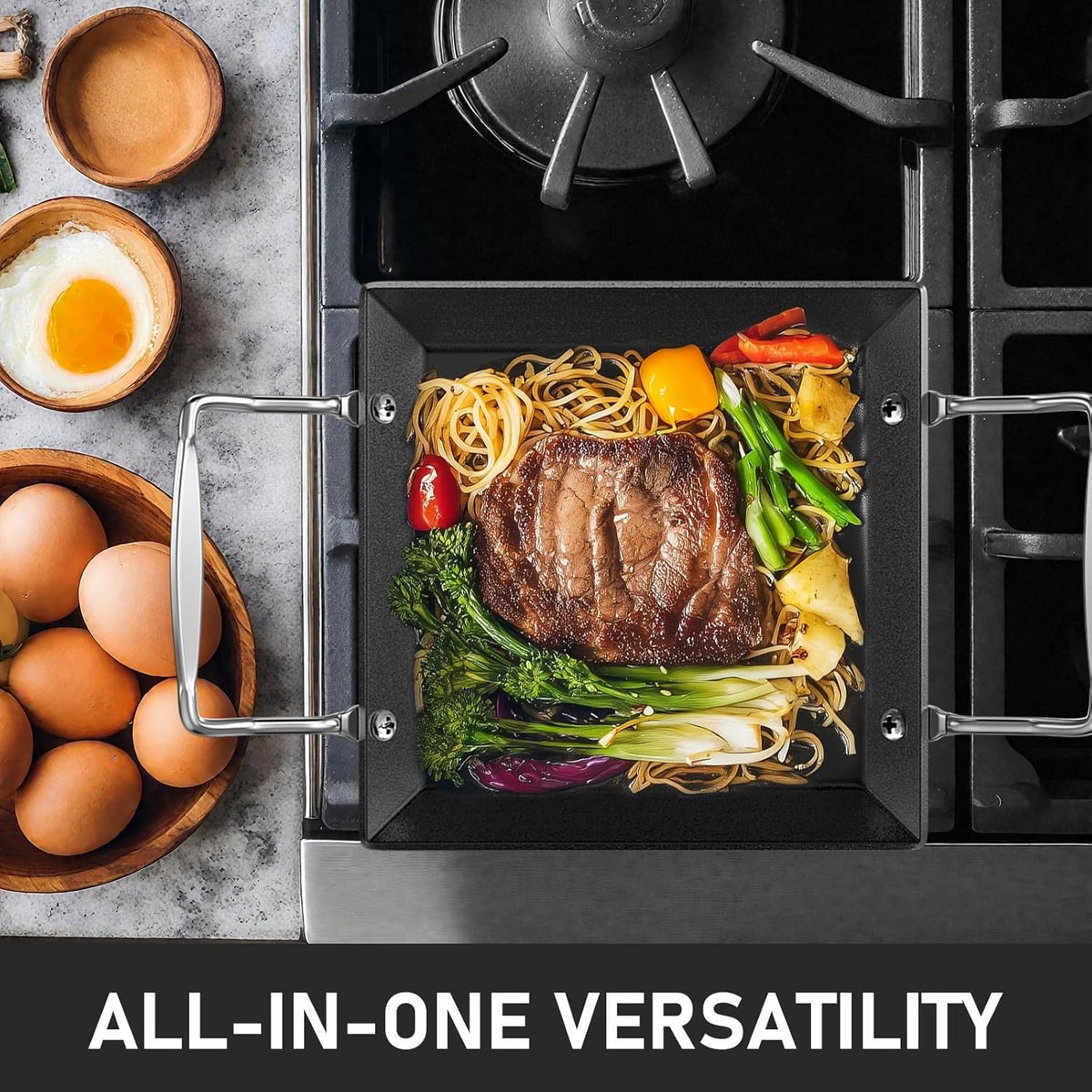 Utheer Upgraded Nonstick Cast Iron Griddle for Gas Grill – 15.8"x8.6" One Burner Griddle Flat Top Grill Plate for Gas/Electric/Charcoal, Easy to Clean, Lightweight & Durable, for Stovetop, Camping BBQ