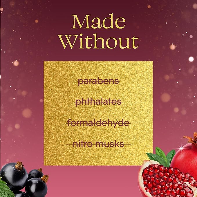 Glade 3-Wick Scented Candle Jar, Pomegranate & Currant, Air Freshener Infused with Essential Oils, 6.8 Oz, 3 Count