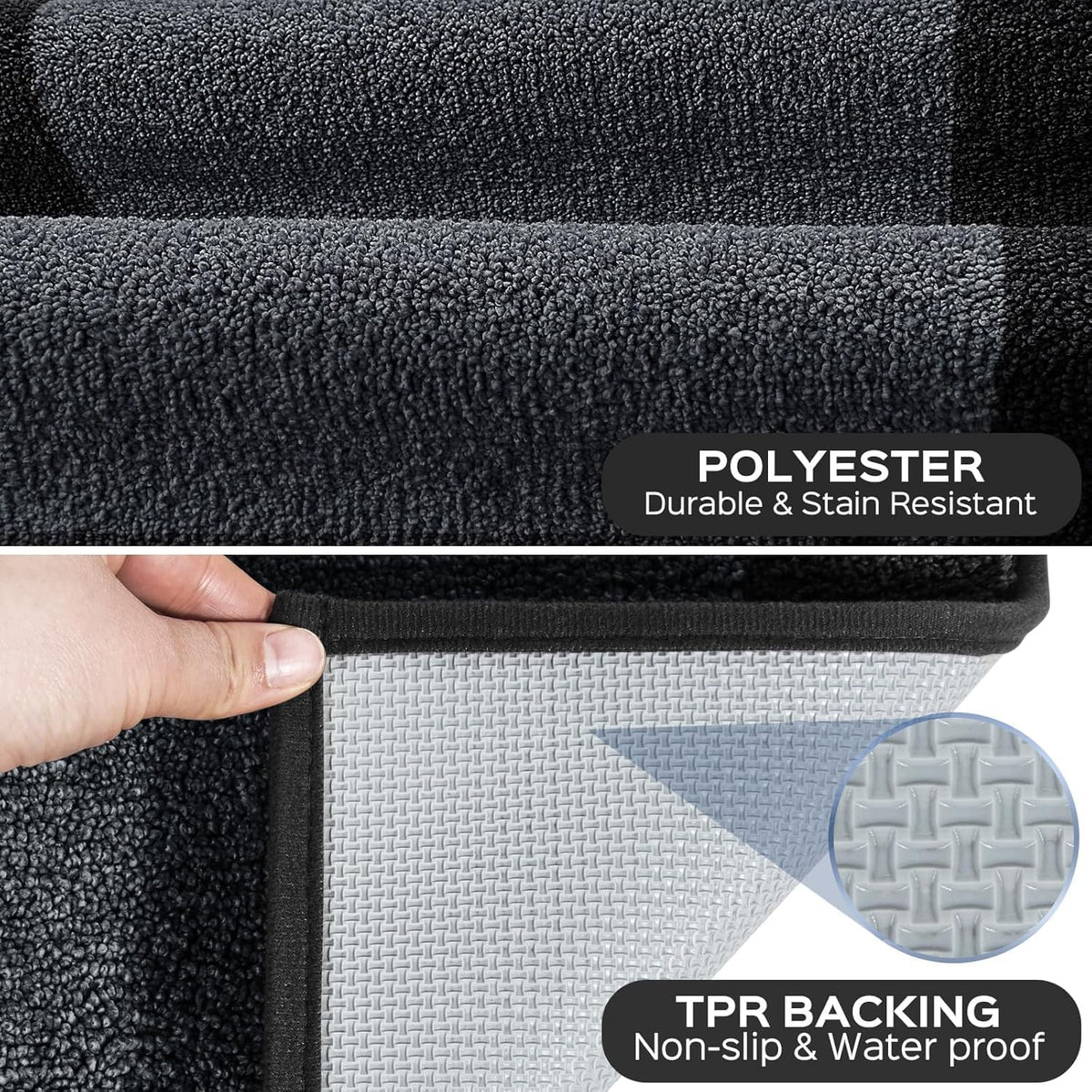 Machine Washable Runner Rug 32" x 96", Non Slip Kitchen Mat for Floor, Absorbent Entryway Rug for Kitchen, Bedroom, Living Room, Hallway, Door (Roll Packing)