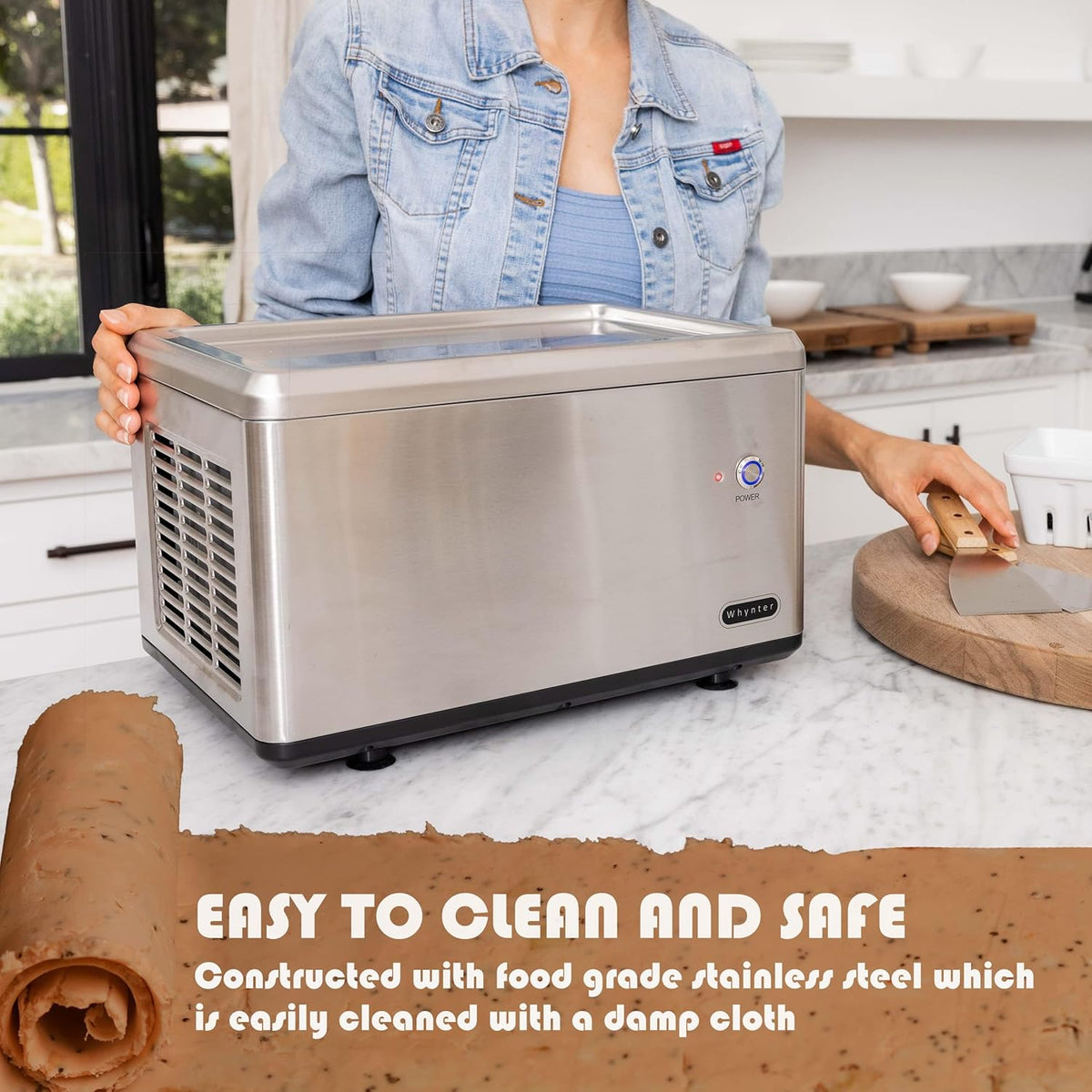 Whynter ICR-300SS 0.5-Quart Stainless Steel Rolled Ice Cream Maker With Compressor