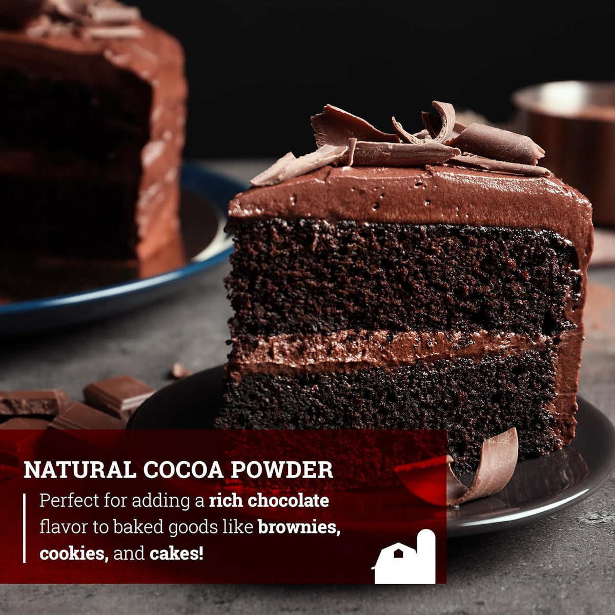 Hoosier Hill Farm Natural Cocoa Powder, 1LB (Pack of 1)