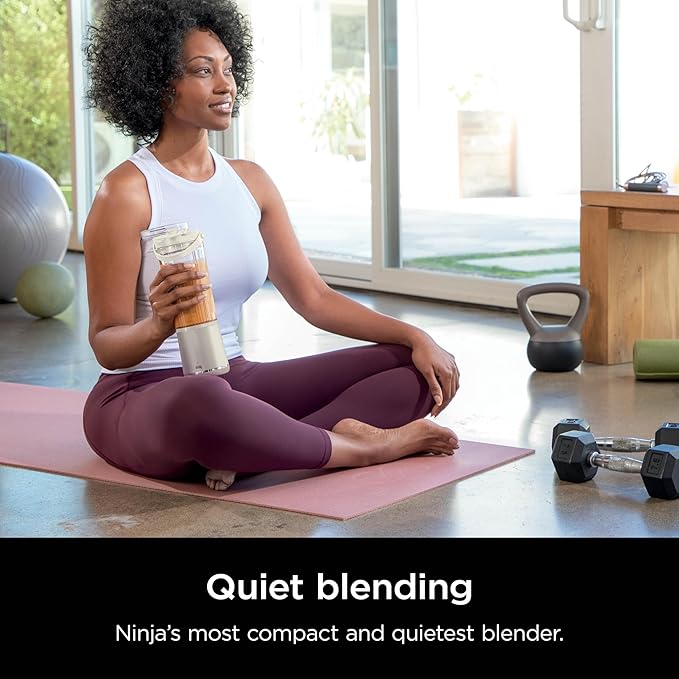 Ninja Blast Portable Blender, Cordless, 18oz. Vessel, Personal Blender For-Shakes and Smoothies, BPA Free, Leakproof-Lid and Sip Spout, USB-C Rechargeable, Dishwasher Safe Parts, Vanilla Bean, BC151VB