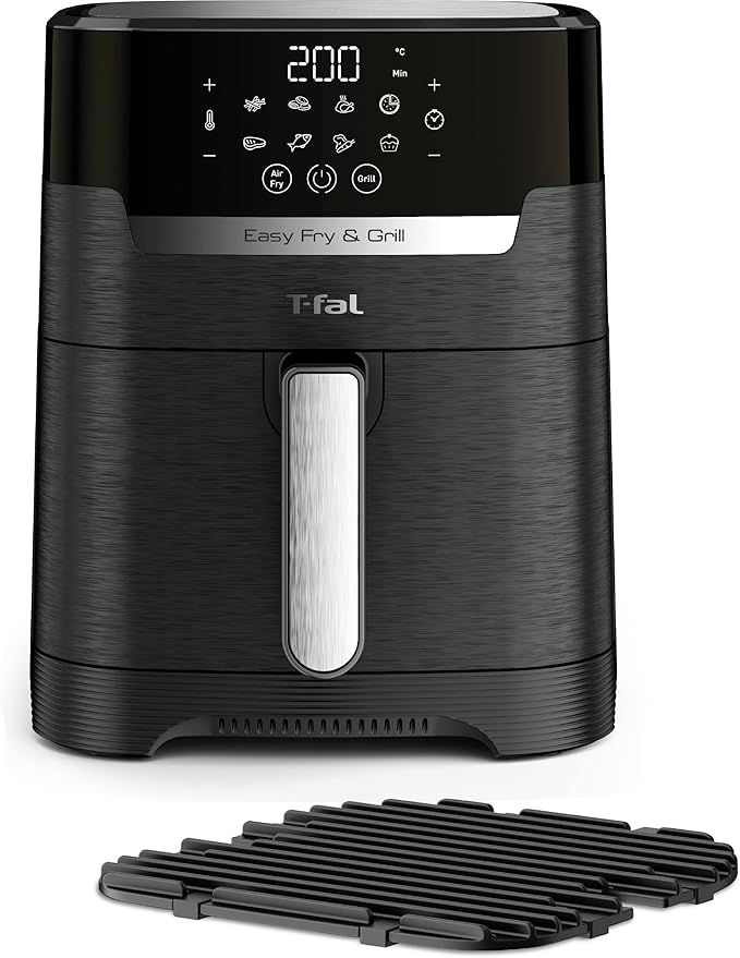 T-fal Air Fryer & Grill Combo Digital, 2-in-1, 4.4 Qrt, black