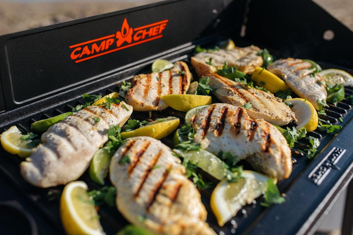 Camp Chef Reversible Griddle - Cast Iron Griddle for Outdoor Cooking & Camping Gear - 16" x 24"