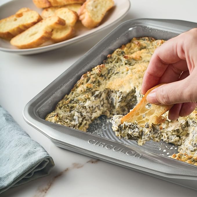 Circulon Nonstick Bakeware Baking Pan / Cake Pan, Square - 9 Inch, Gray