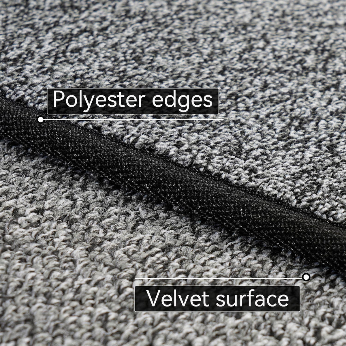 Kitchen Mat Set of 2 PCS, Cushioned Non Slip Rugs for Kitchen Floor, Absorbent Runner Comfort Standing Mats Washable for Kitchen, Office, Home (Black-Velvet, 17.3"x47"+17.3"x30")