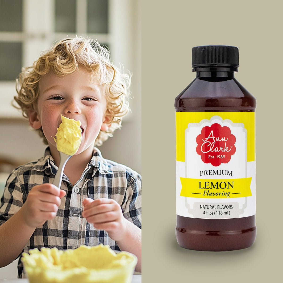 Ann Clark Premium Lemon Emulsion, Natural Lemon Flavoring Extract for Baking
