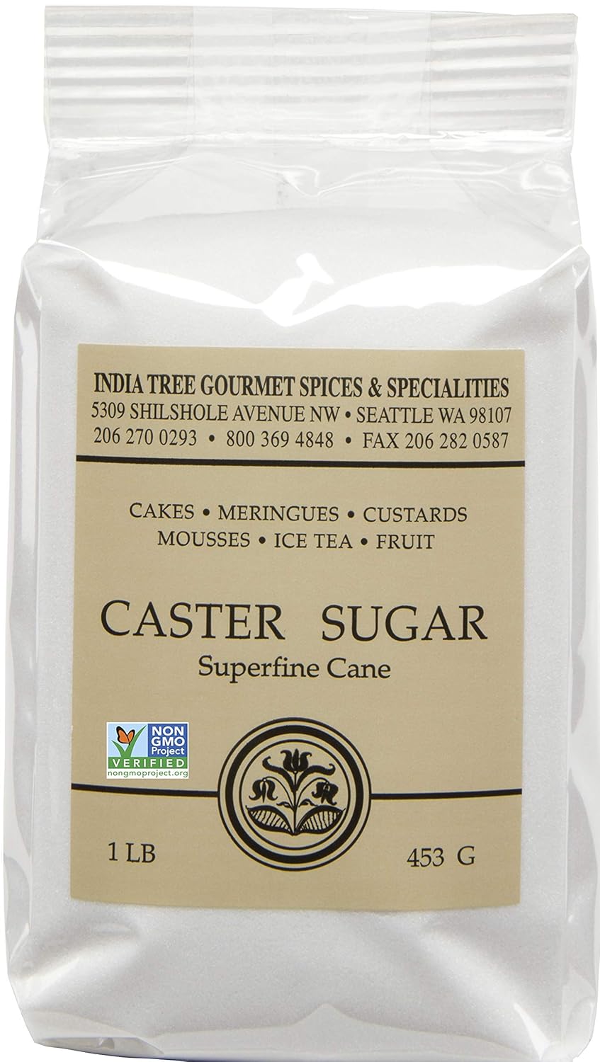 India Tree Caster Sugar, 1 Pound (Pack of 6)