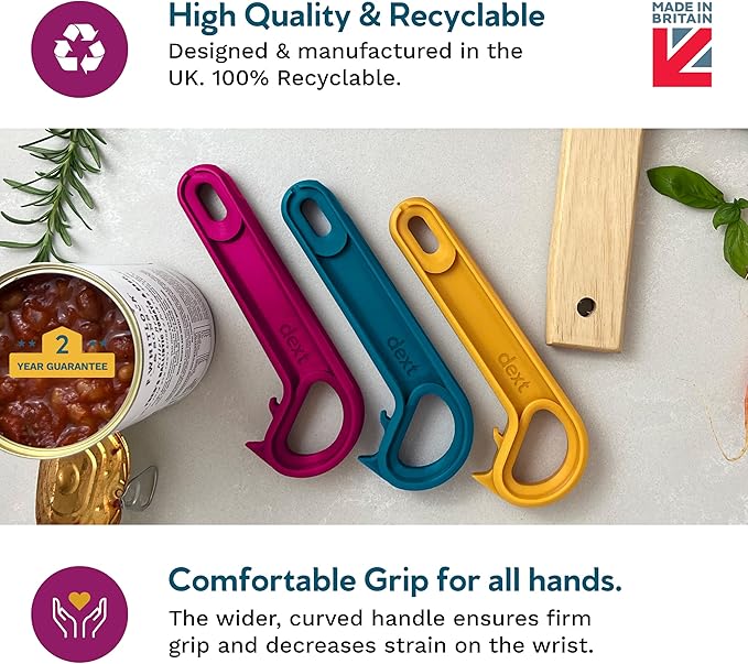 Ring Pull & Pop Top Can Opener (Mulberry) Easy Open Any Pull Tab Cans for Seniors, Soda, Pet Food, Cat Cans, Beer, Parkinsons Aids for living Gifts, Gadgets for People with Arthritis, kitchen gadgets.