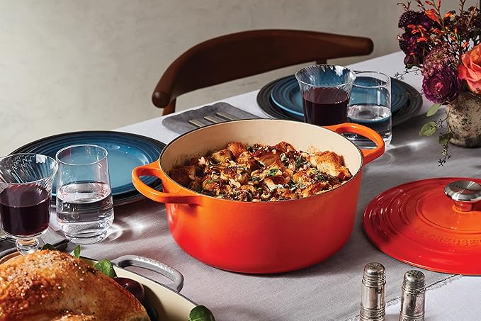 Le Creuset Enameled Cast Iron Signature Round Dutch Oven, 5.5 qt., Flame