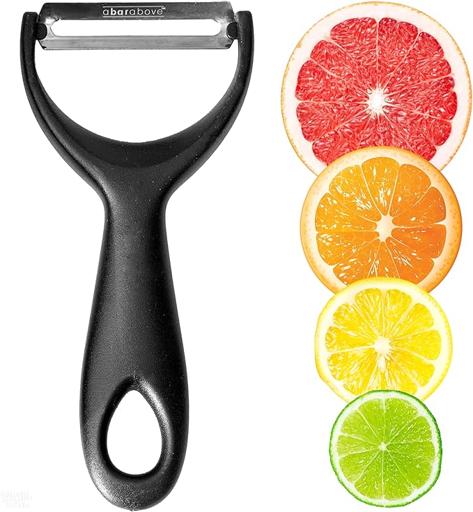 A Bar Above Stainless-Steel Citrus Peeler, Premium Fruit Peeler for Oranges, Lemons, and Limes, Bartender Garnish Tool for Cocktails, Professional Grade Zester, Durable Bar Tool for Home and Bar Use