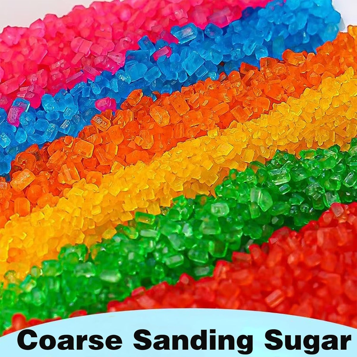 Sentovac 4-Colors Sanding Sugar for Baking Edible Sparkling Sugar Sprinkles Coarse Sugar Crystals for Baking Cake Cookie Cupcake Topper Ice Cream Decoration Supplies（Purple Yellow Green Pink）