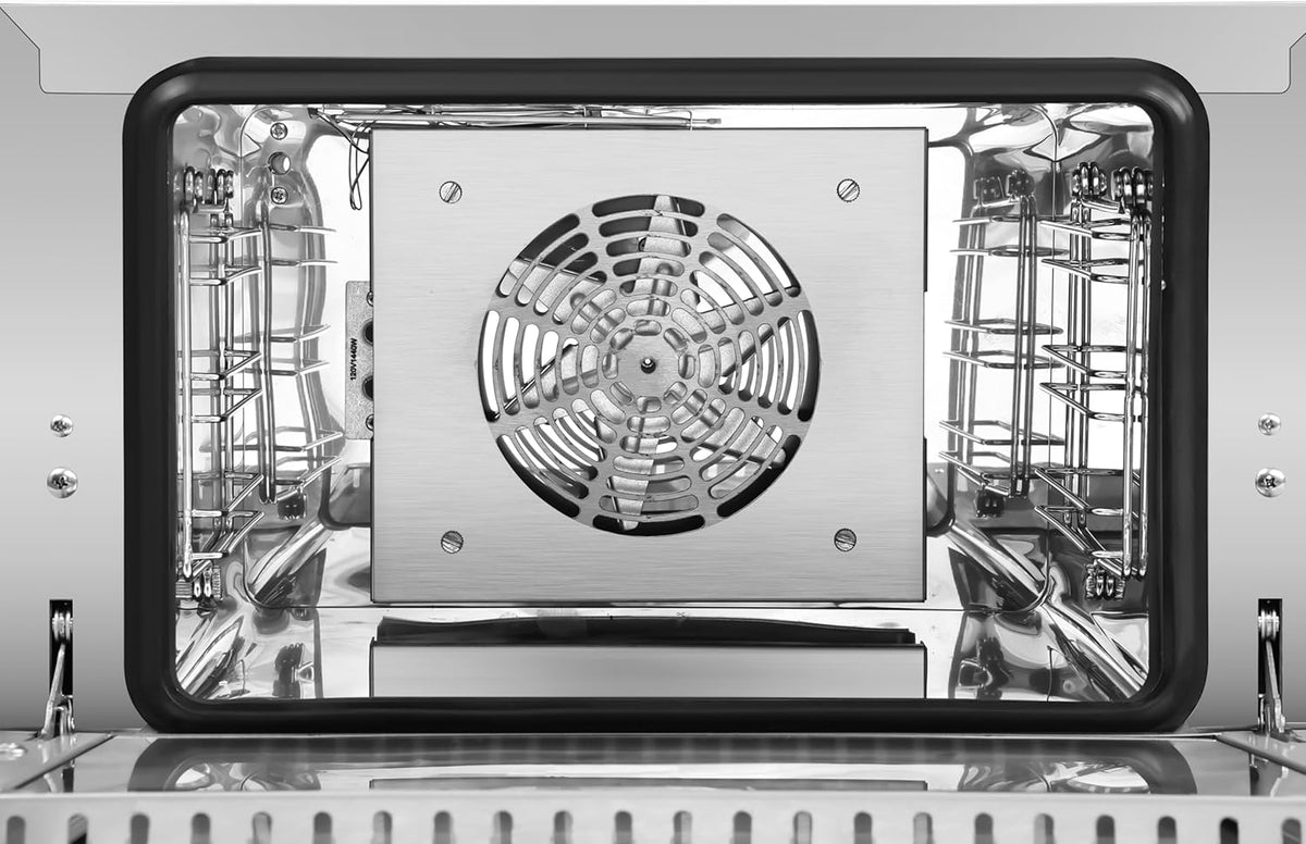KoolMore 19 in. Countertop Convection Oven for Quarter-Size Pans with 3 Racks 1440W of Power in Stainless-Steel, 0.8 cu. ft. ETL Listed (KM-CTCO-08)