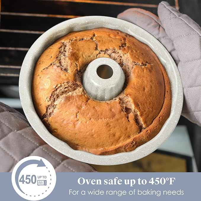 Pots and Pans Set Nonstick - Granite Cookware + Bakeware Set Kitchen Cookware Sets With Dutch Oven, Frying Pans, Saucepan, Sauté Pan, Silicone Utensils, Cookie Sheet, Baking Pan Set for Cooking Gifts