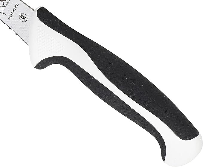Mercer Culinary M23406WBH Millennia White Handle, 6-Inch Wavy Edge, Utility Knife