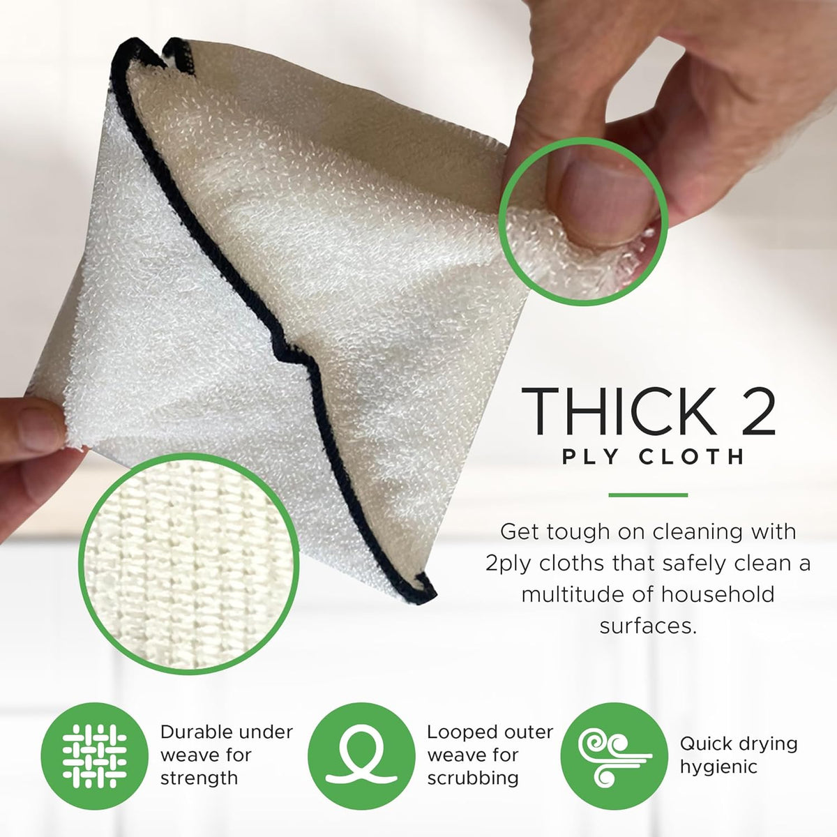 Whiffkitch Dishcloths & Towels for Kitchen – Drying, Absorbent, Washcloths, Durable, Non-Scratch, Multi-Surface Cleaning, 9x9 Inches Multi Color, 6 Pack
