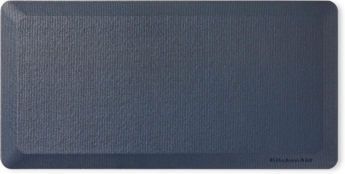 KitchenAid Gourmet Series Kitchen Comfort Gel Mat, Solid Basketweave, Ink Blue, 20"x39"