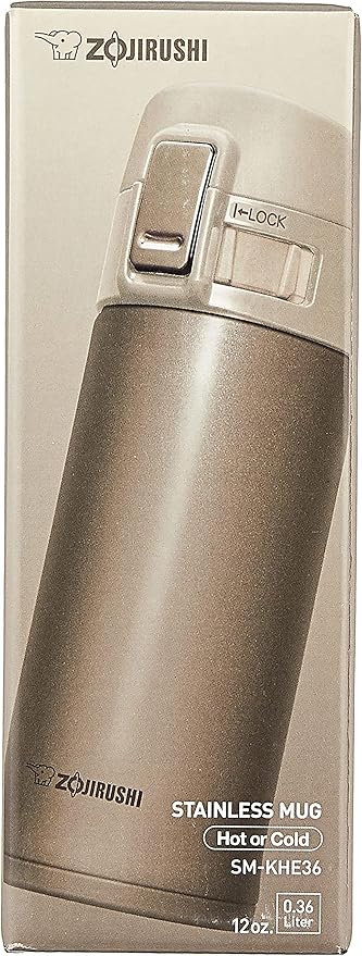 Zojirushi SM-KHE36NL Stainless Steel Mug, 12-Ounce, Champagne Gold