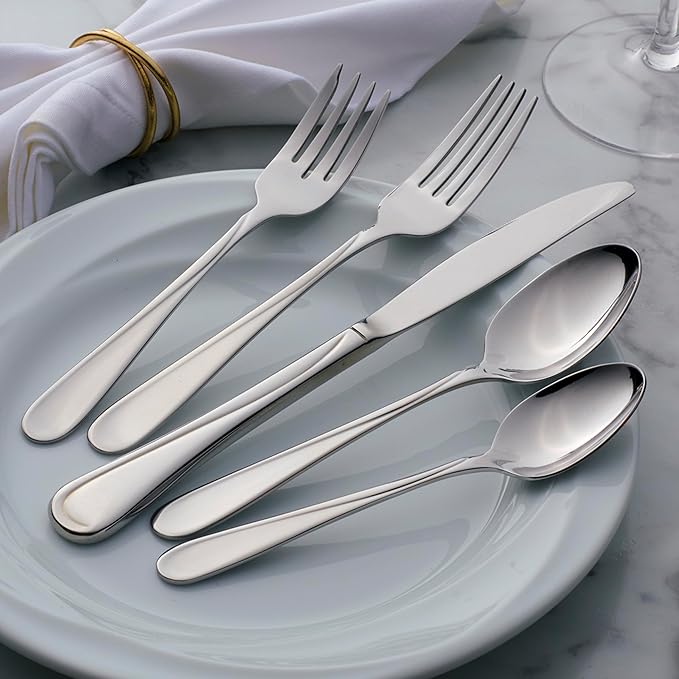 Oneida Flight Everyday Flatware Dinner Forks, Set of 4