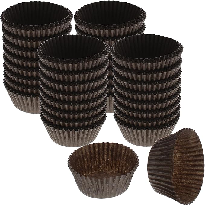 Cybrtrayd 1000 Count No.5 Glassine Paper Candy Cups, Brown