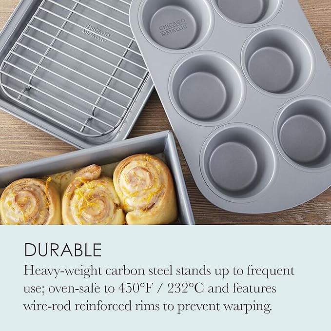 Chicago Metallic Professional 4-Piece Non-Stick Toaster Oven Set