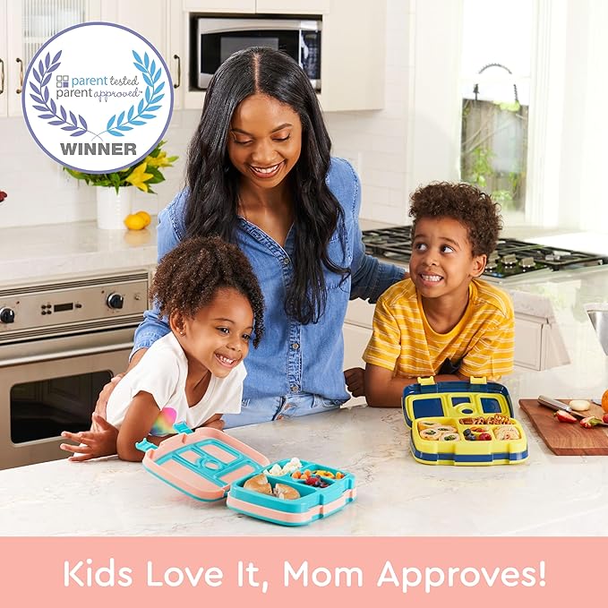 Bentgo Kids Prints Leak-Proof, 5-Compartment Bento-Style Kids Lunch Box - Ideal Portion Sizes for Ages 3-7, Durable, Drop-Proof, Dishwasher Safe, & PFAS & BPA-Free Materials (Llamas)