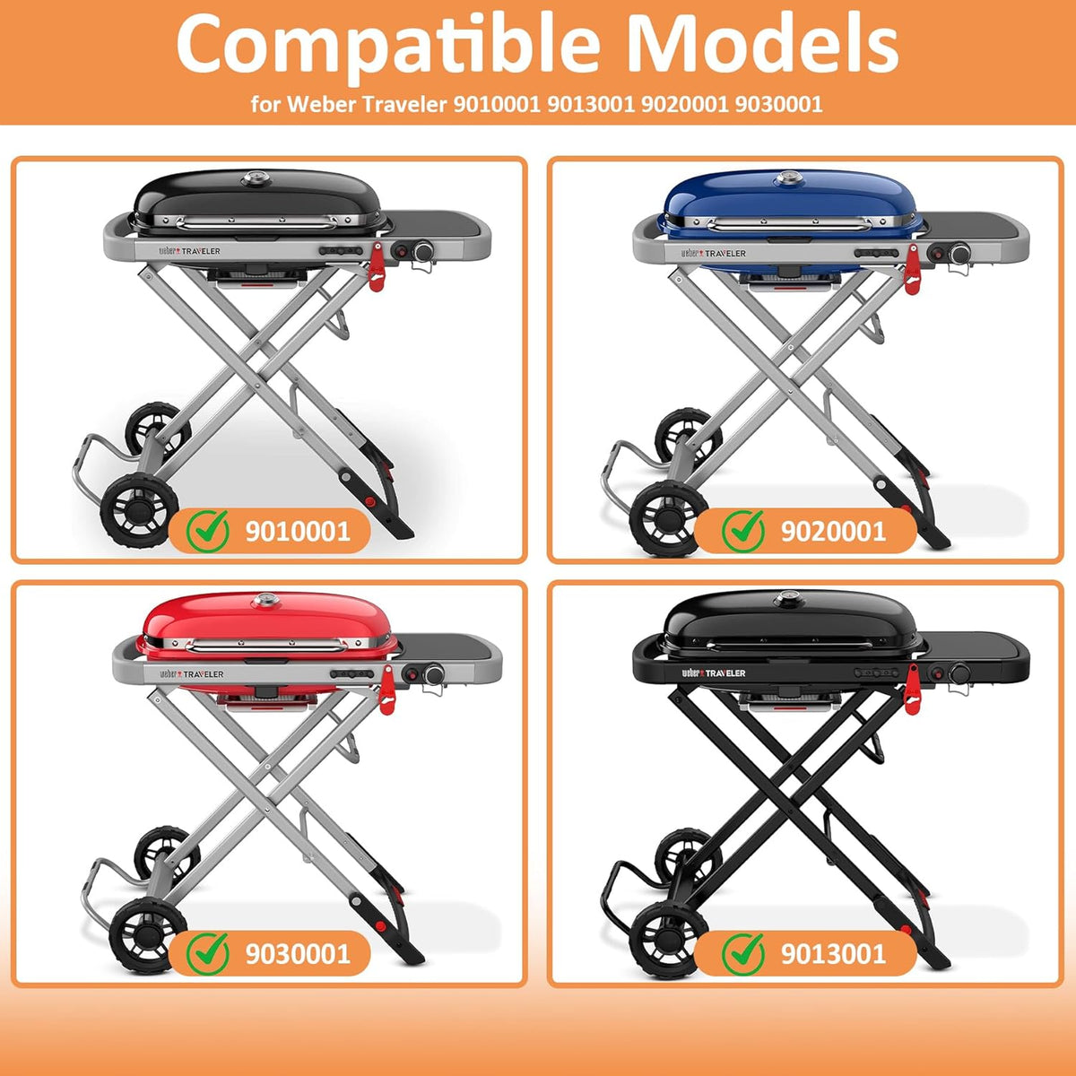 7034 Cast Iron Griddle for Weber 9010001 Traveler Portable Gas Grill, Replacement for Weber9010001, 9013001, 9020001 Gas Grill Accessories, Compatible with Weber Traveler Griddle Part