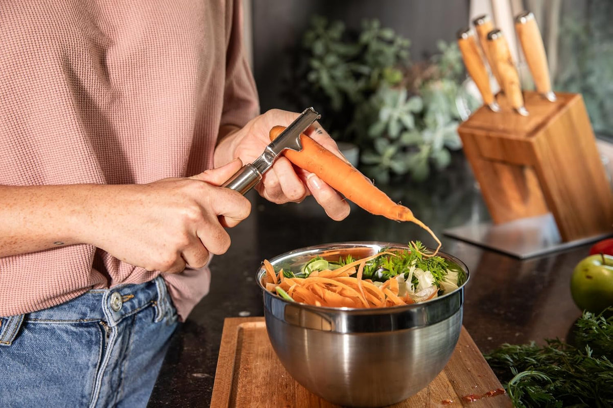 Rosle Stainless Steel Left-Handed Swivel Peeler, 7.5-inch