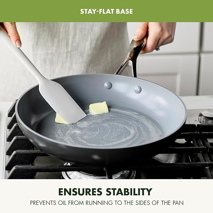 GreenPan Valencia Pro Hard Anodized Healthy Ceramic Nonstick 8" and 10" Frying Pan Skillet Set, PFAS-Free, Induction, Dishwasher Safe, Oven Safe, Gray