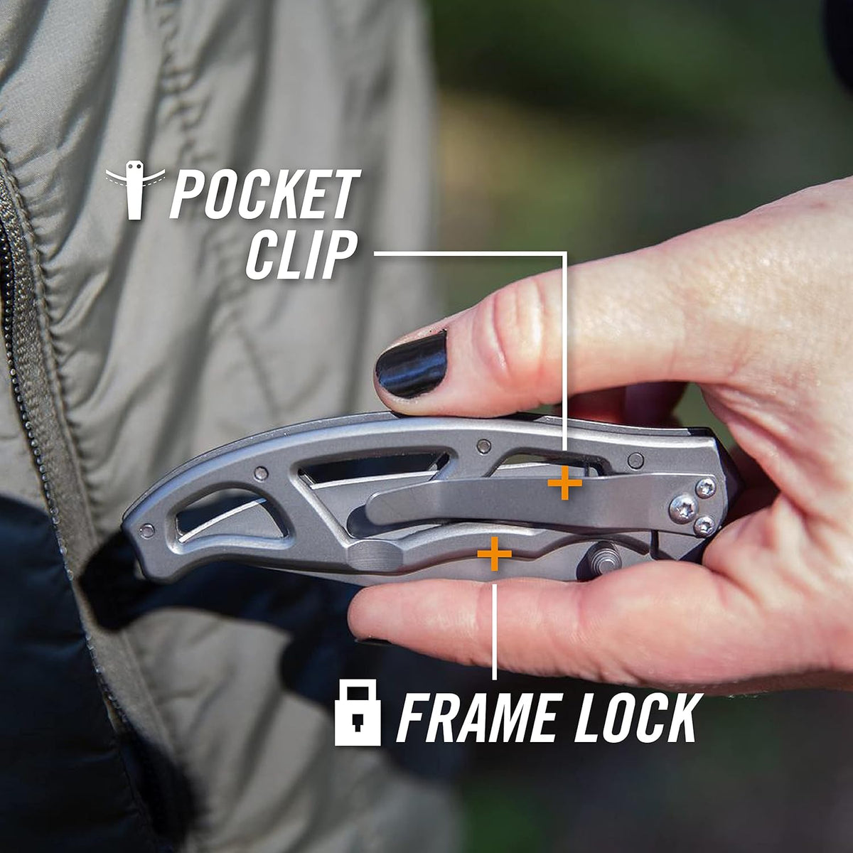 Gerber Gear Paraframe EDC Folding Pocket Knife with Safety Lock for Everyday Carry, Gifts for Men