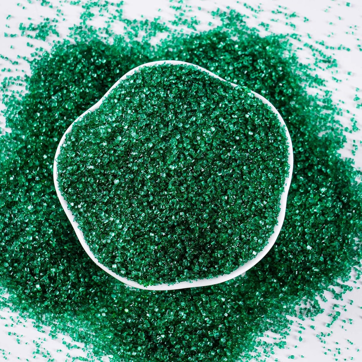 Kasvan Sanding Sugar Sprinkles - Edible Sugar Crystals, Baking Cake Decorations, Ice Cream Toppings cupcake Decorating, Wedding Party Chirstmas Supplies, 85g/3.2oz (Dark Green)