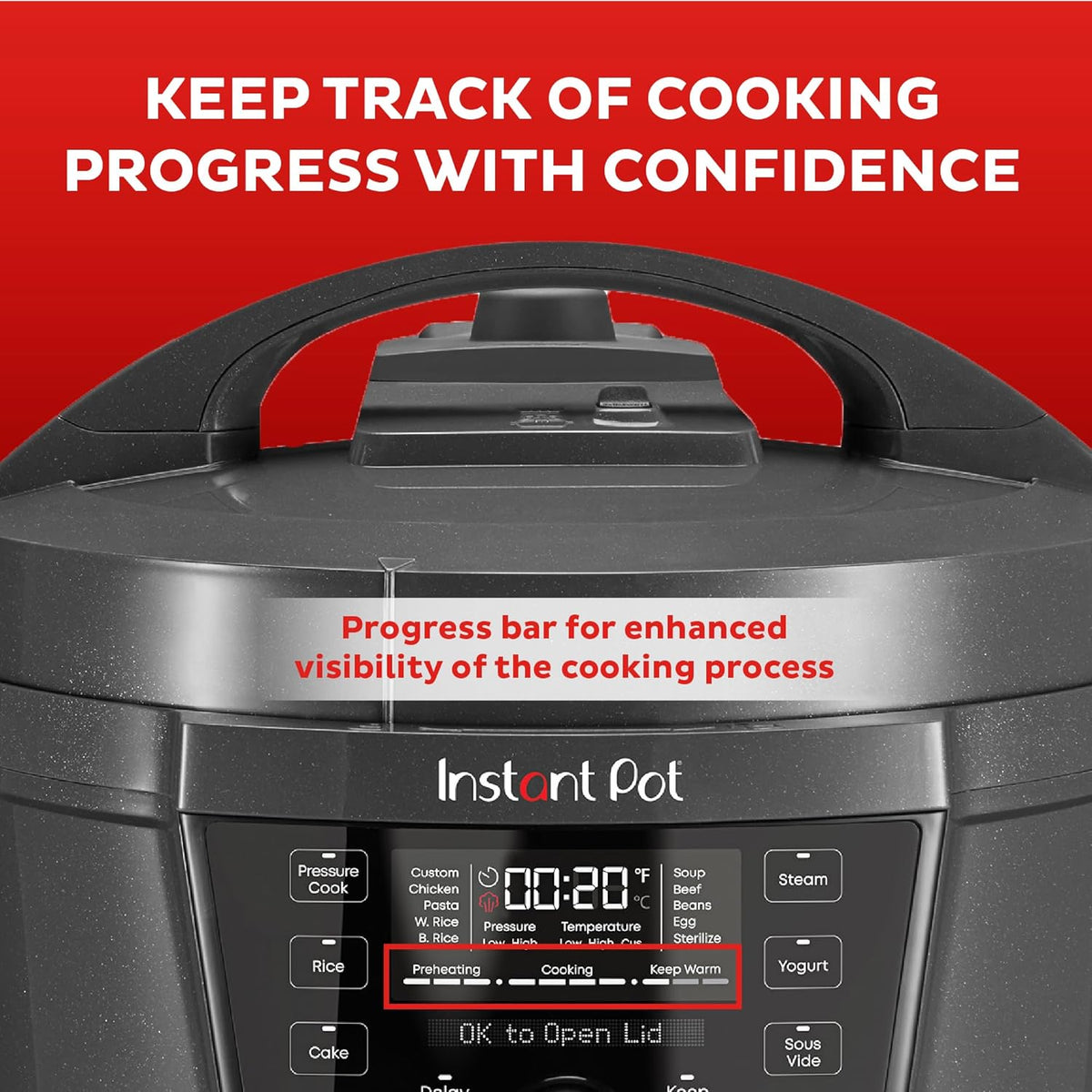 Instant Pot RIO Wide Plus, 9-in-1 Electric Pressure Cooker, 35% Larger Cooking Surface, WhisperQuiet Steam Release, Multi-Cooker, Slow Cook, Rice Maker, Steamer, Sauté, Cake, & Warmer, 7.5 Quarts