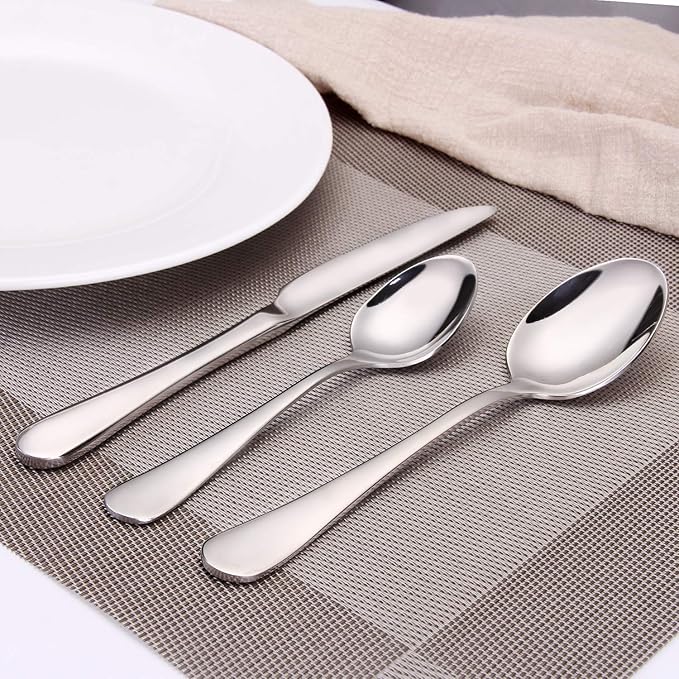 Silverware Set,SHARECOOK 20-Piece Stainless Steel Flatware Set,Kitchen Utensil Set Service for 4,Tableware Cutlery Set for Home and Restaurant, Dishwasher Safe