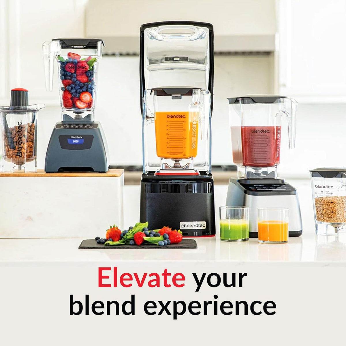 Blendtec Total Blender Classic - Includes FourSide Jar (75 oz) - 10-Speed Professional-Grade - High-Power Kitchen Blender with 6 Pre-Programmed Cycles - Black